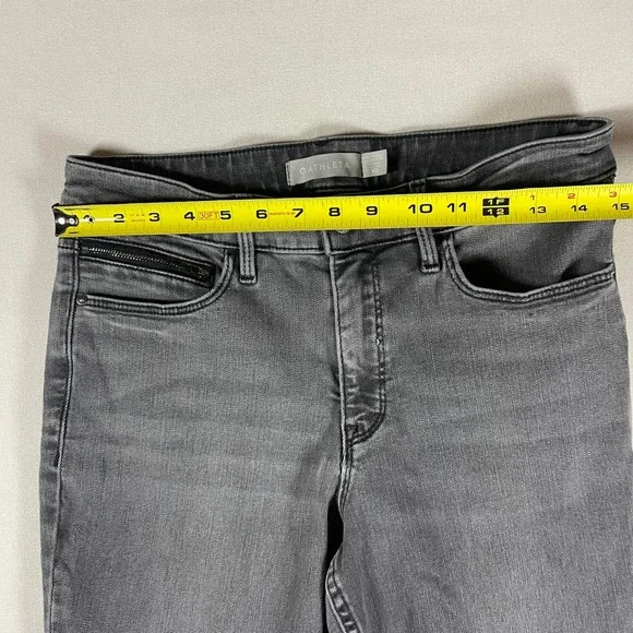 Athleta Sculptek Women's Ultra High-Rise Skinny Gray Denim Wash Jeans - Size 10 - Picture 9 of 11
